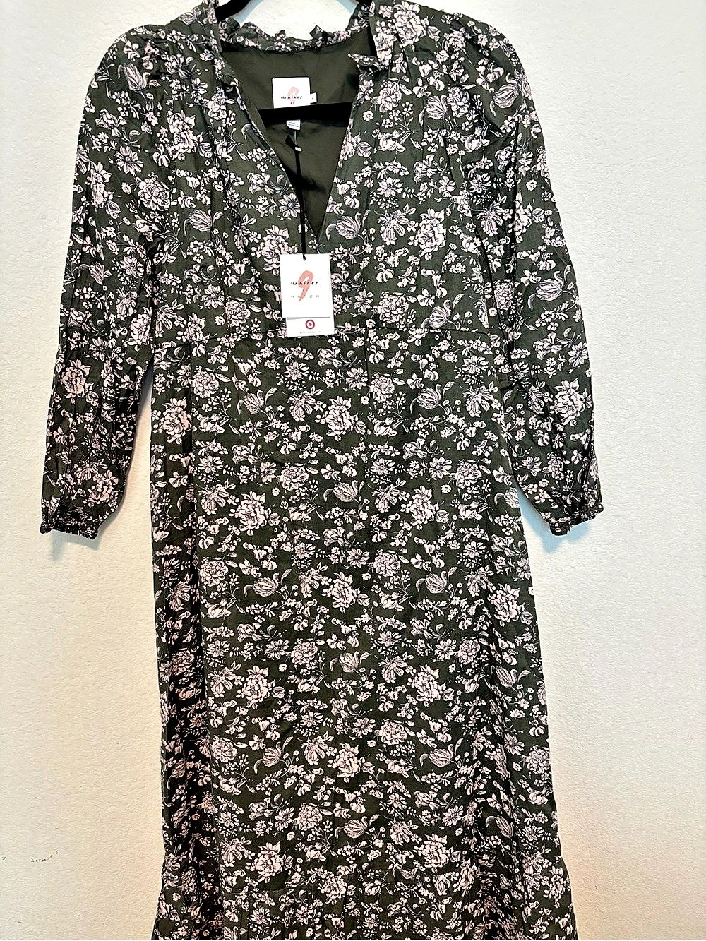The nines by hatch Maxi maternity Dress in Green & Pink Size Small NWT